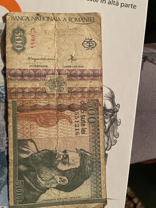 Vand bacnota 500 sute lei vechi