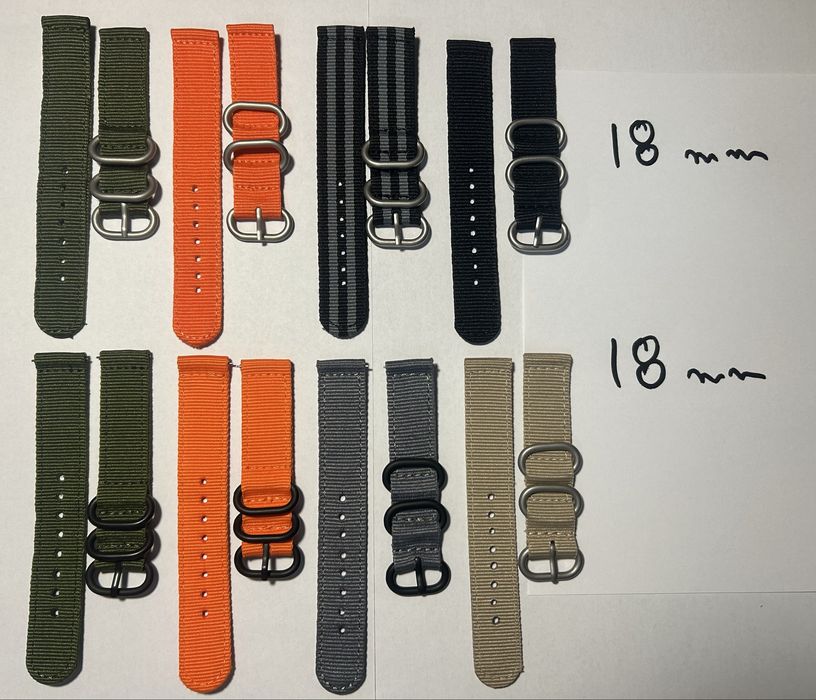 ceas nato curea strap 18 mm  20 mm telescop naylon  din 2 bucati