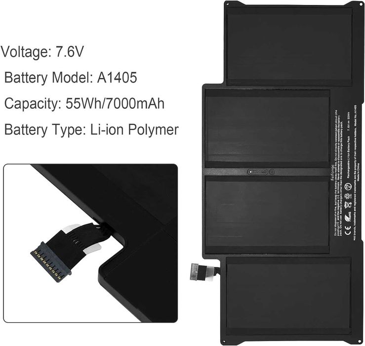 Батерия  за Apple MacBook Air 13 7200mAh (55Wh), 4 клетки Li-ion 7.6V