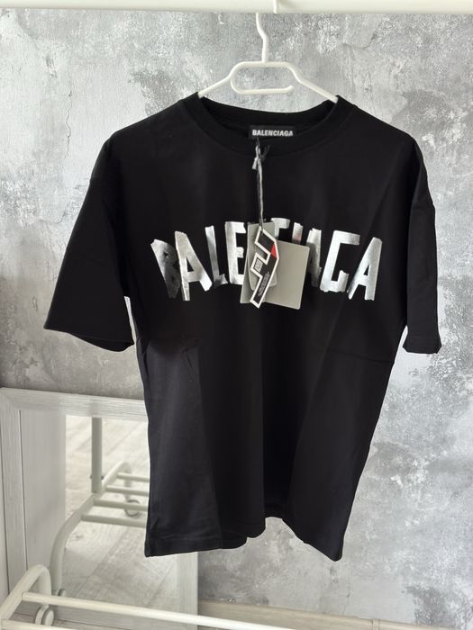 Tricou Balenciaga black silver Premium
