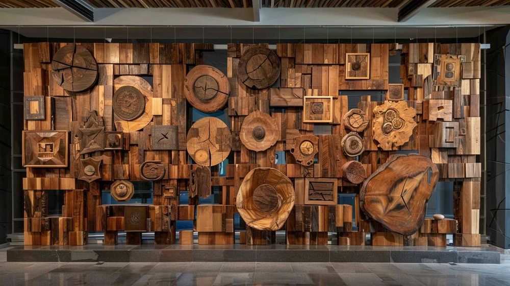 Стенен декор - пано от масивна дървесина по поръчка.