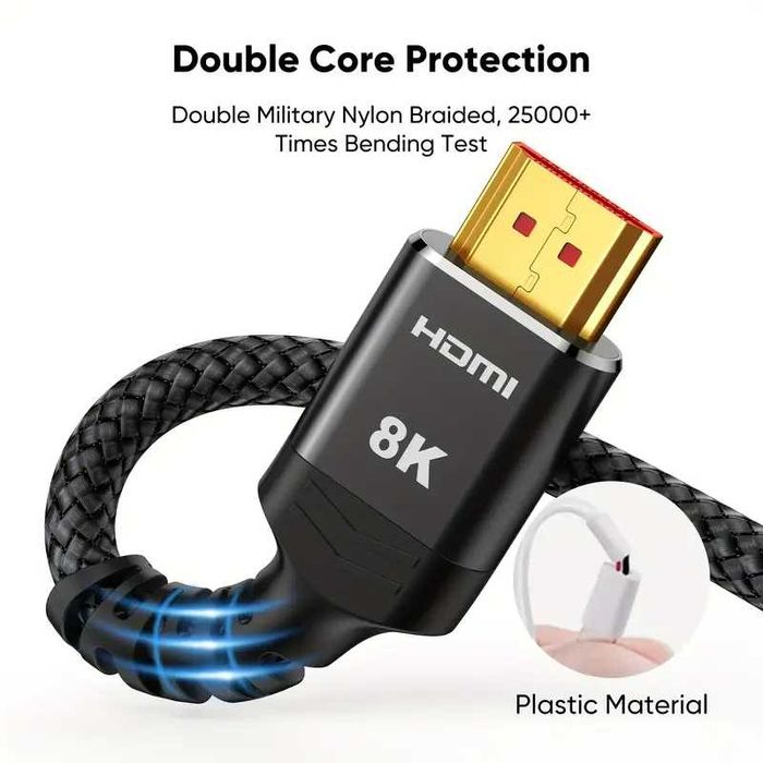 Кабел HDMI 2.1b (48Gbps) "FPS MAX" HIGHWINGS HDTV 8K/60Hz 4K/120-144Hz