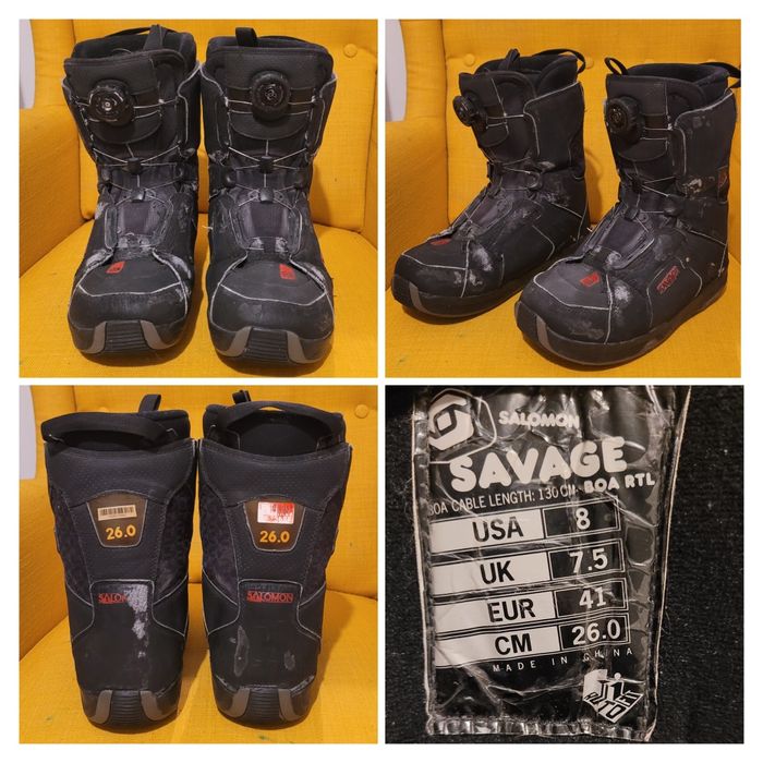 Boots Salomon BOA 41 / US 8 / 26 cm