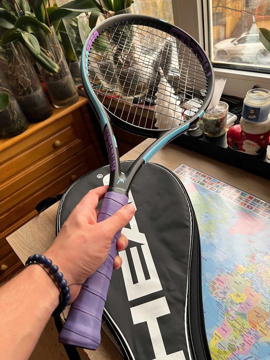 Чисто нова тенис ракета HEAD Challenge Lite,калъф,3 нови топки Artengo