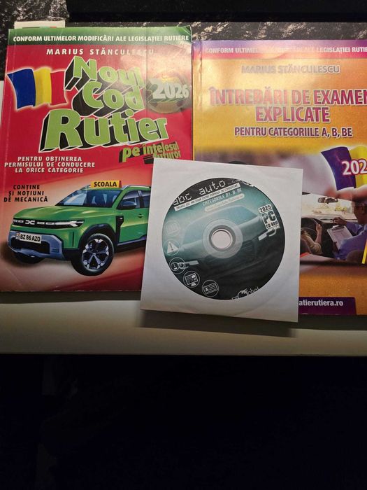 Noul cod rutier si Intrebari de examen categoriile A, B, BE + CD 2026