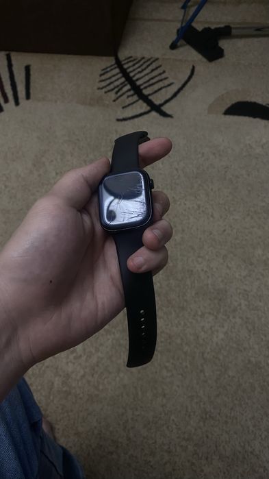 Apple Watch Series 10 GPS, Черный спортивный ремешок, S/M, 42мм, Оникс