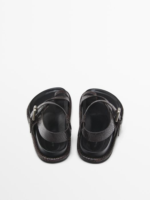 Sandale din piele Massimo Dutti