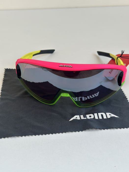 Alpina 5W1NG Q+CM – Pink-Green-Yellow / Silver Mirror Cat.3