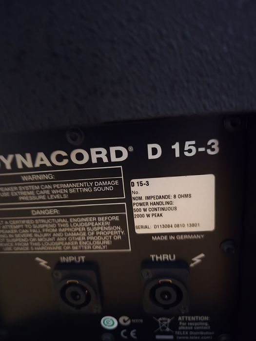 Vand 2 boxe dynacord d 15-3
