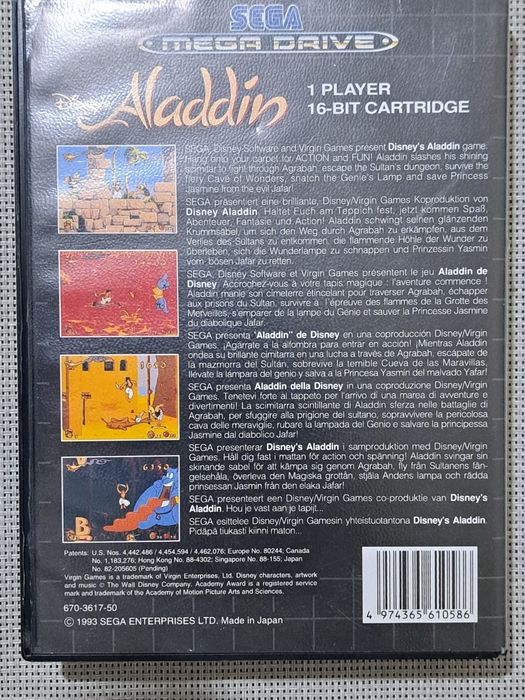 Discheta sega mega drive  Aladdin