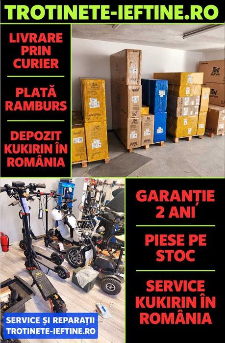 KuKirin M4 MAX MODEL NOU 2026, baterie 18.2Ah, trotineta mixta oras si off-road, NOUA, Service Romania