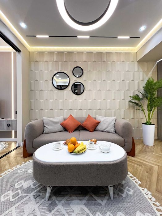 Дизайнерская студия с продуманным интерьером с видом на Ташкент сити