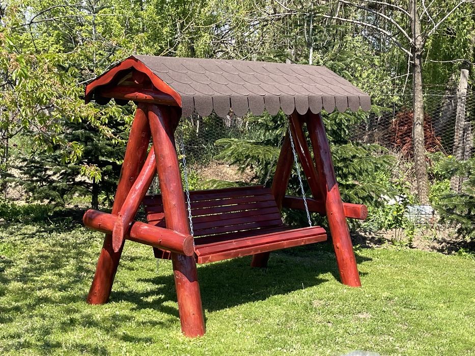 Balansoar din lemn masiv / leagan rustic