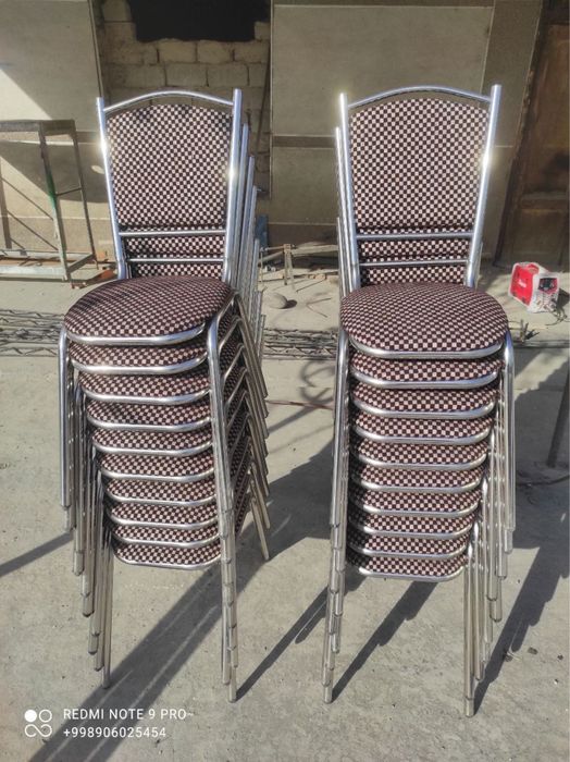 Нержавейка ва кора темирдан стол стуллар