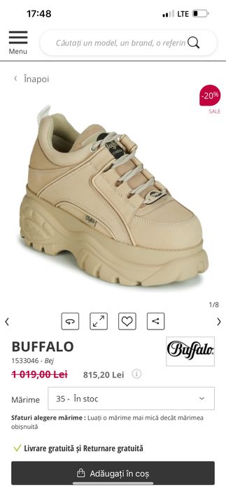 Sneakers Buffalo din piele naturala