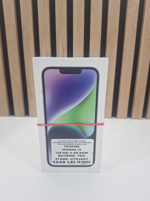 IPhone 14 128Gb 78% Baterie Gantie/Factura #60678