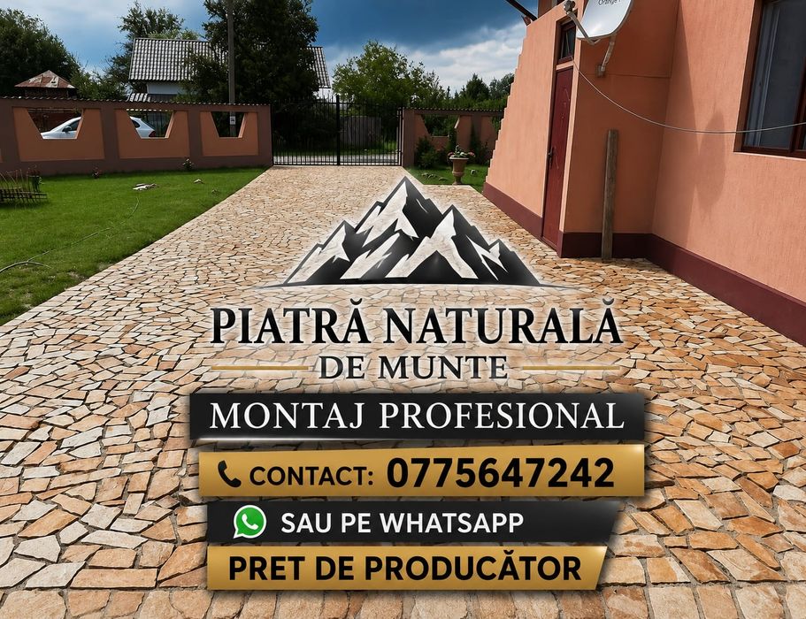 Piatra naturala de munte si montaj
