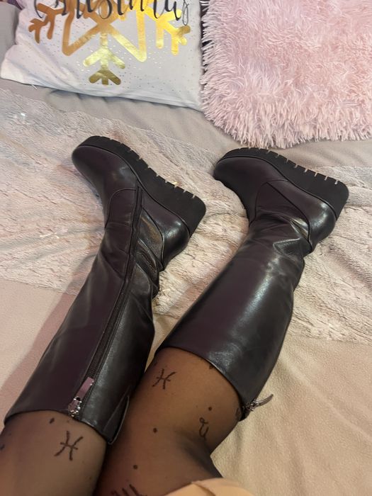 Cizme lungi piele naturala moale- 39