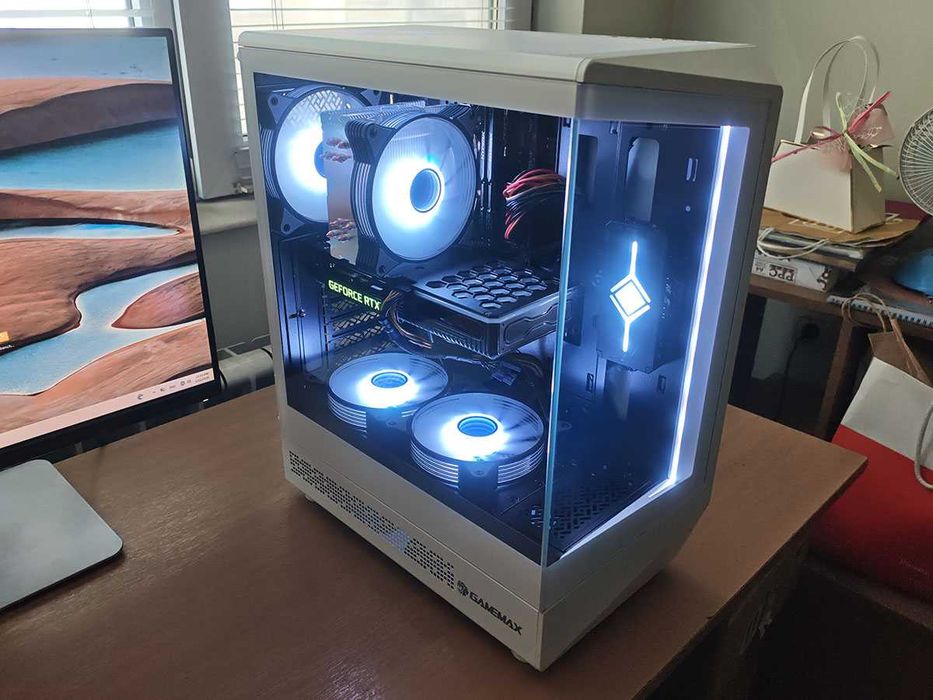 Геймърски компютър, 3060Ti, Intel 12100, 1tb hdd, 500gb nvme, 16gb Ram