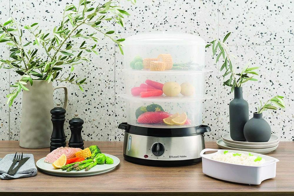Готвене на пара Russell Hobbs, 9л., 60мин. таймер, Купи за яйца и ориз