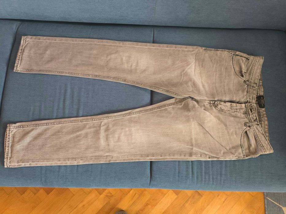 Лот мъжки панталони дънки Chino бежов панталон slim fit