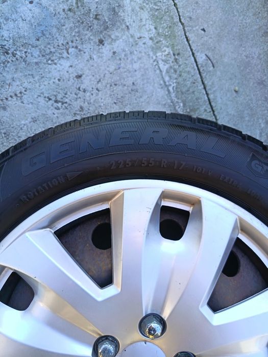 17ки железни джанти 5x108 със зимни гуми 225/55r17
