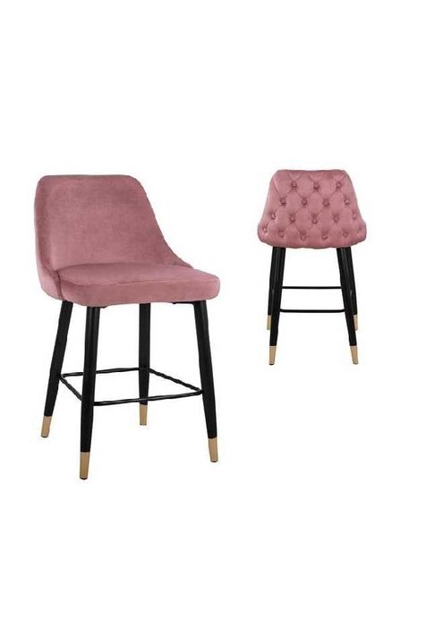 Бар стол Селен neneл от рози, черен, сив, тъмно зелен