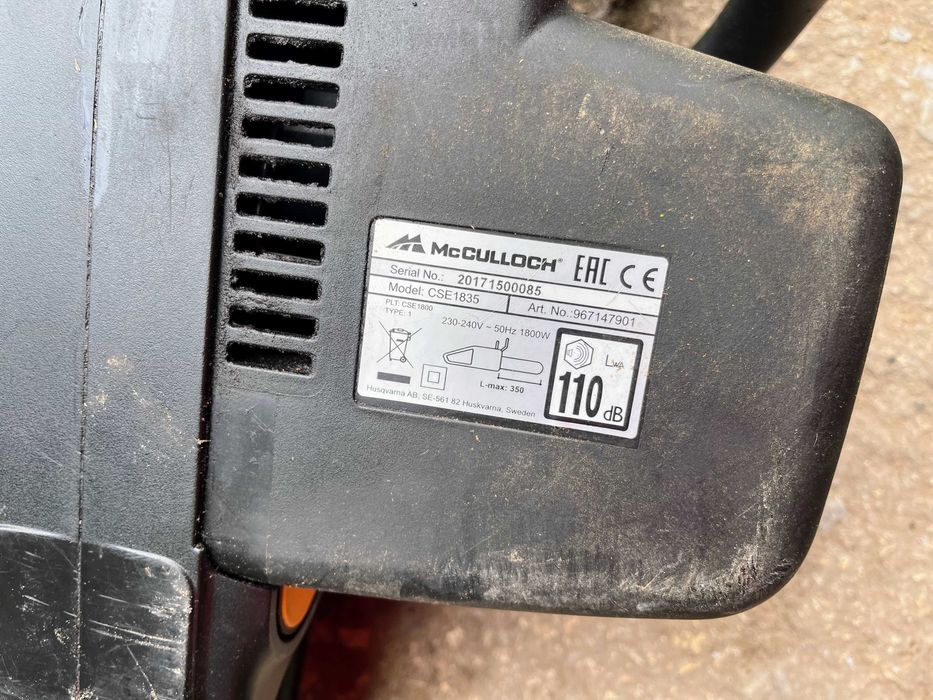 Електрическа резачка за дърва McCULLOCH CSE 1835, 1800W, 35 см