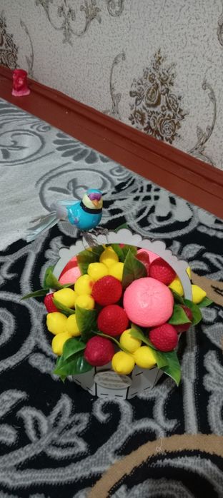 Sovunli meva buket qo'l mehnati