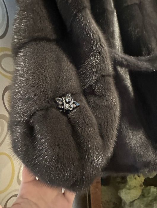 норковая шуба мокко с капюшоном