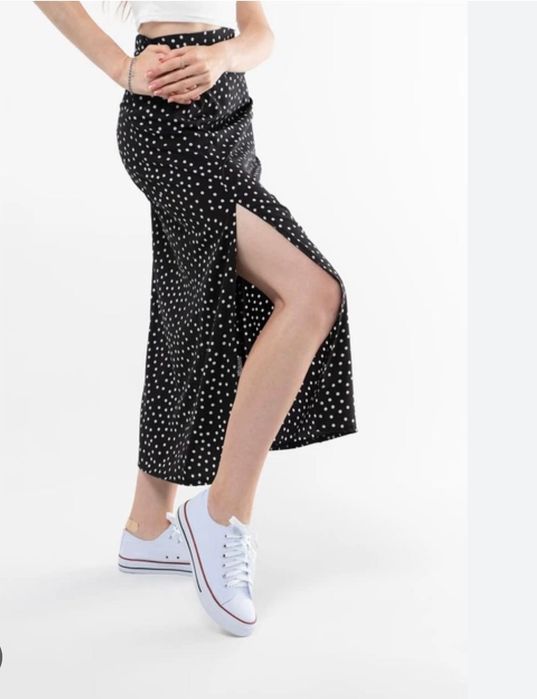 Юбка миди женская в горошек