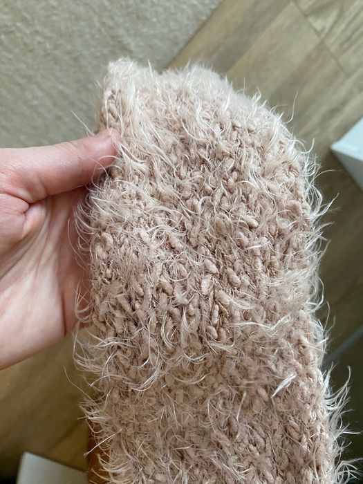 Cardigan pufos roz pal