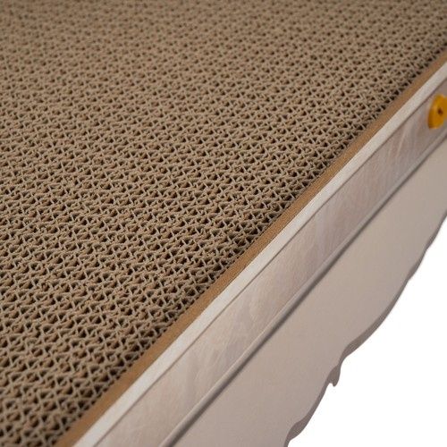 Canapea pentru ascutit gheare Pisica, 32 x 29 x 60 cm, crem