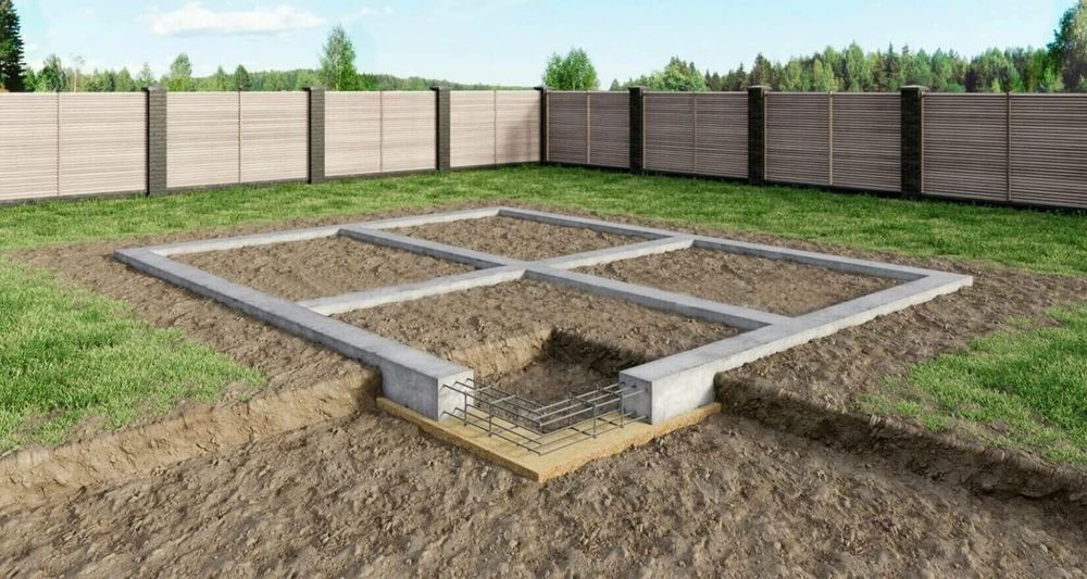 Заливка фундамента
