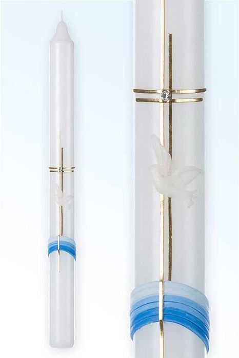 О'Candles Ритуална Бутикова Свещ За Кръщене, Сватба, Причастие