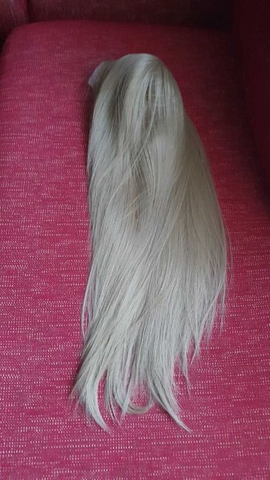 Perucă lungă dreaptă- Blond cenușiu 65 cm -NR .9