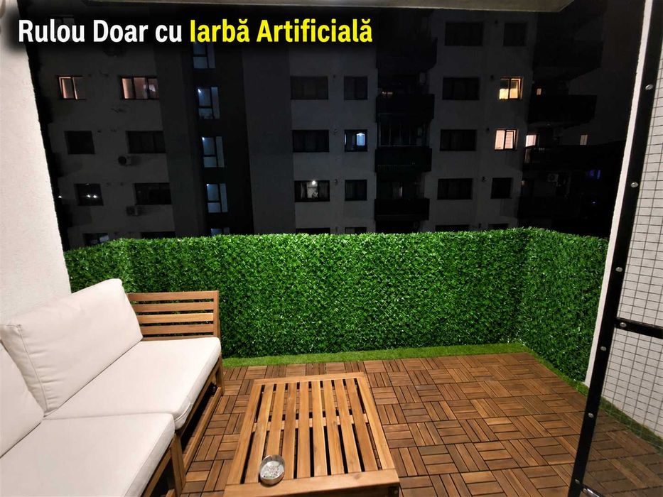 Gard Viu Artificial Premium | Rulou Iarbă și Frunze | Rulou doar Iarbă| Diverse Mărimi