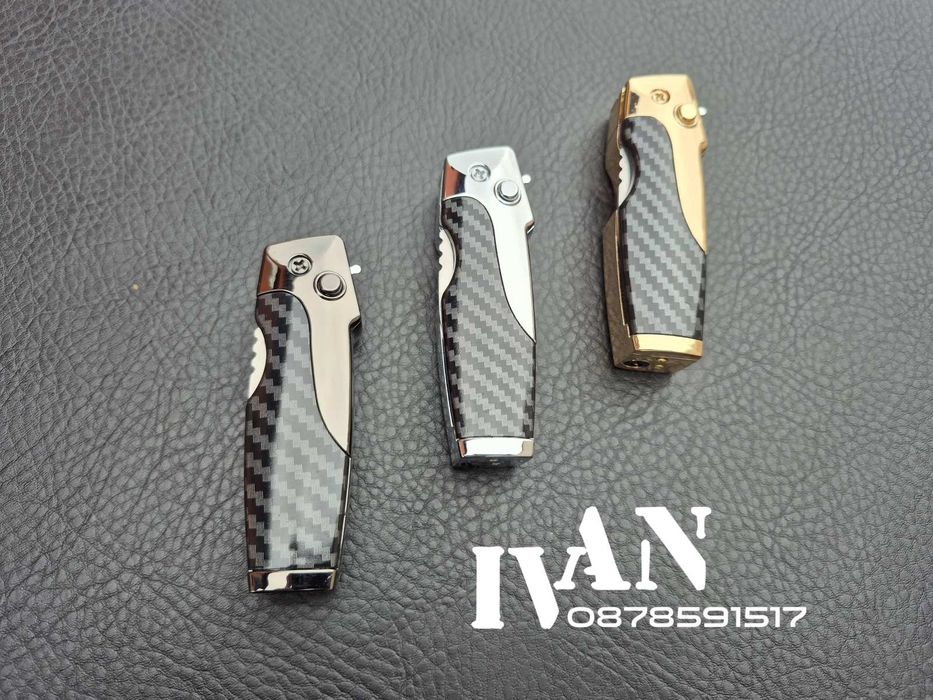 Запалка с вградено автоматично ножче (6 цвята)