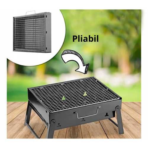Gratar portabil si pliabil, compact,  pentru camping si gradina