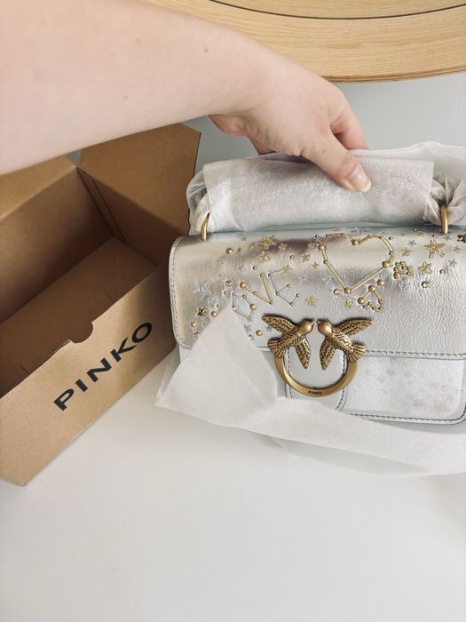 Дамска чанта Pinko Love One Mini Silver