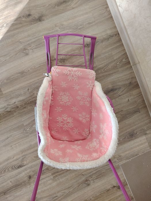 Санки зимние детские розовые