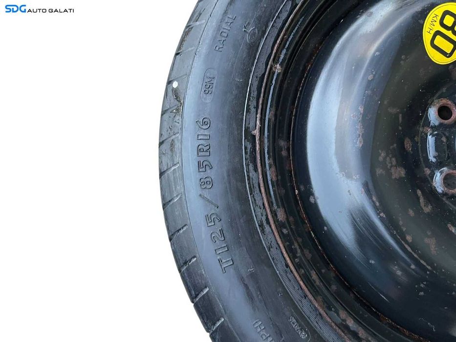 Janta Roata Rezerva Slim Tabla T 125 85 16 R16 Ford Focus 3 2010 - 2018 Cod 1S71-MH 1S71MH [B2930]