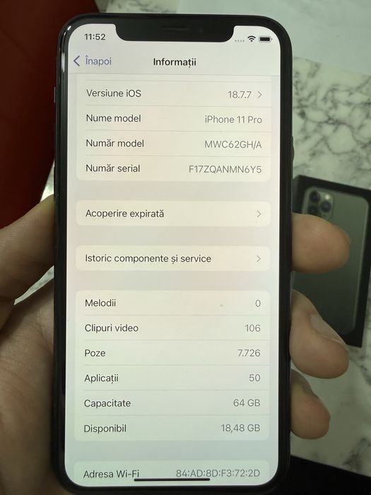 iPhone 11 pro 64 gb impecabil FULL Box