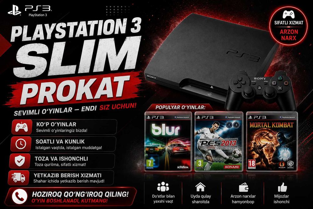 Playstation 3 arenda