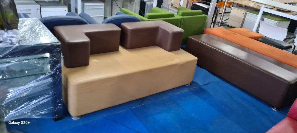 Steelcase немски офис диван с естествена кожа