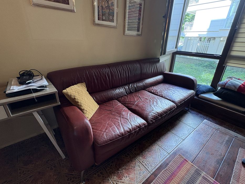 Два дивана от естествена кожа-телешки бокс