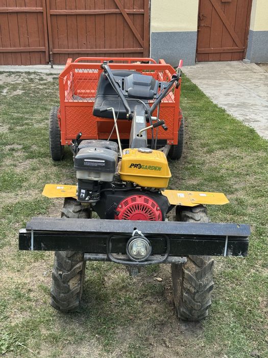 Motocultor progarden 18 cai cu remorca si freze