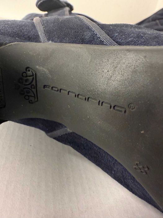 Cizme Noi piele velur Fornarina Bleumarin Mas 39 made Italia , Craciun