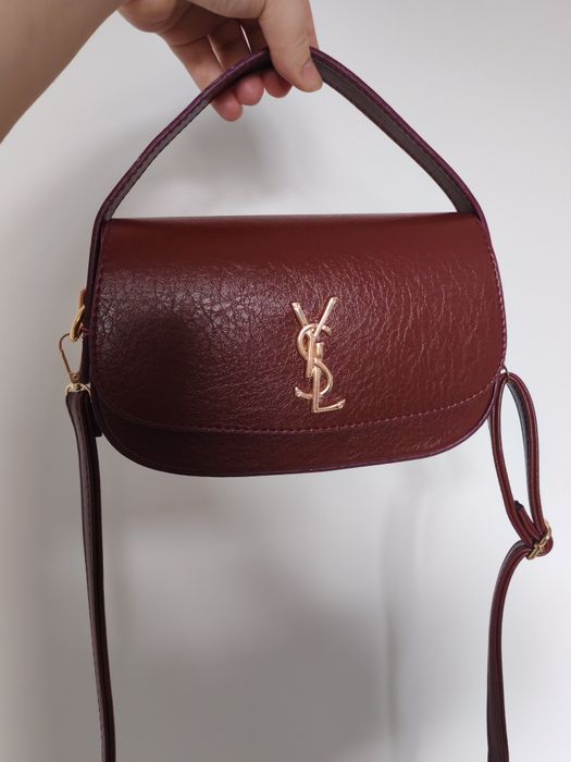 Geanta burgundy stil ysl
