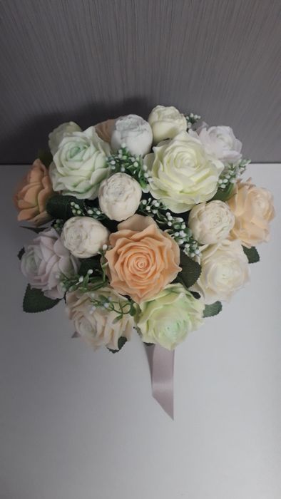 Розы из мыла букет